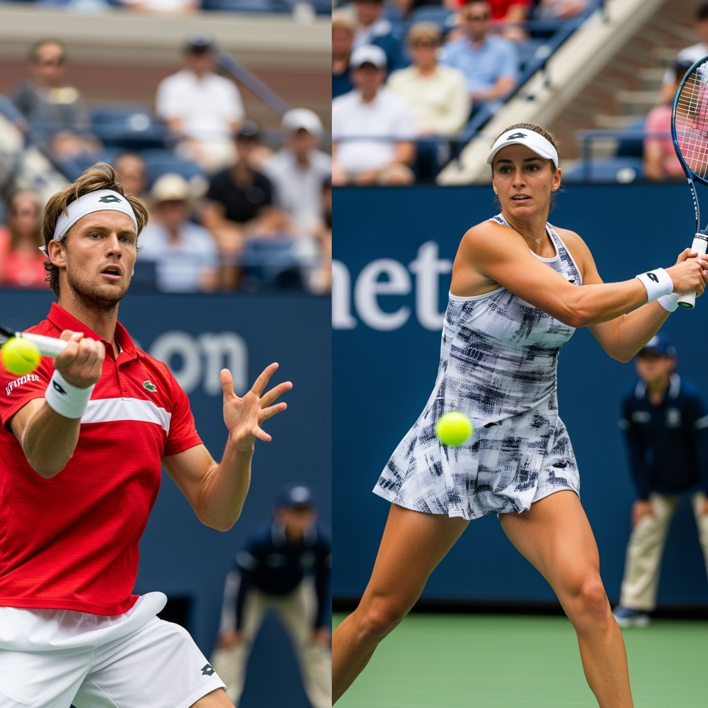 Illustration for: Sinner and Swiatek Shine in US Open Start