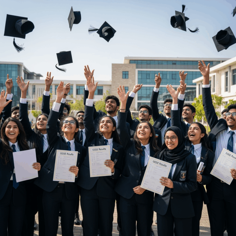 Illustration for: UAE Students Excel in Record-Breaking GCSE Results