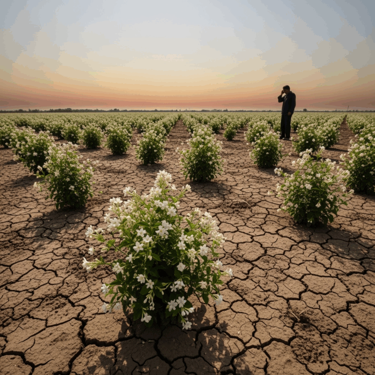 Illustration for: Egypt's Jasmine Trade Threatened by Climate Change