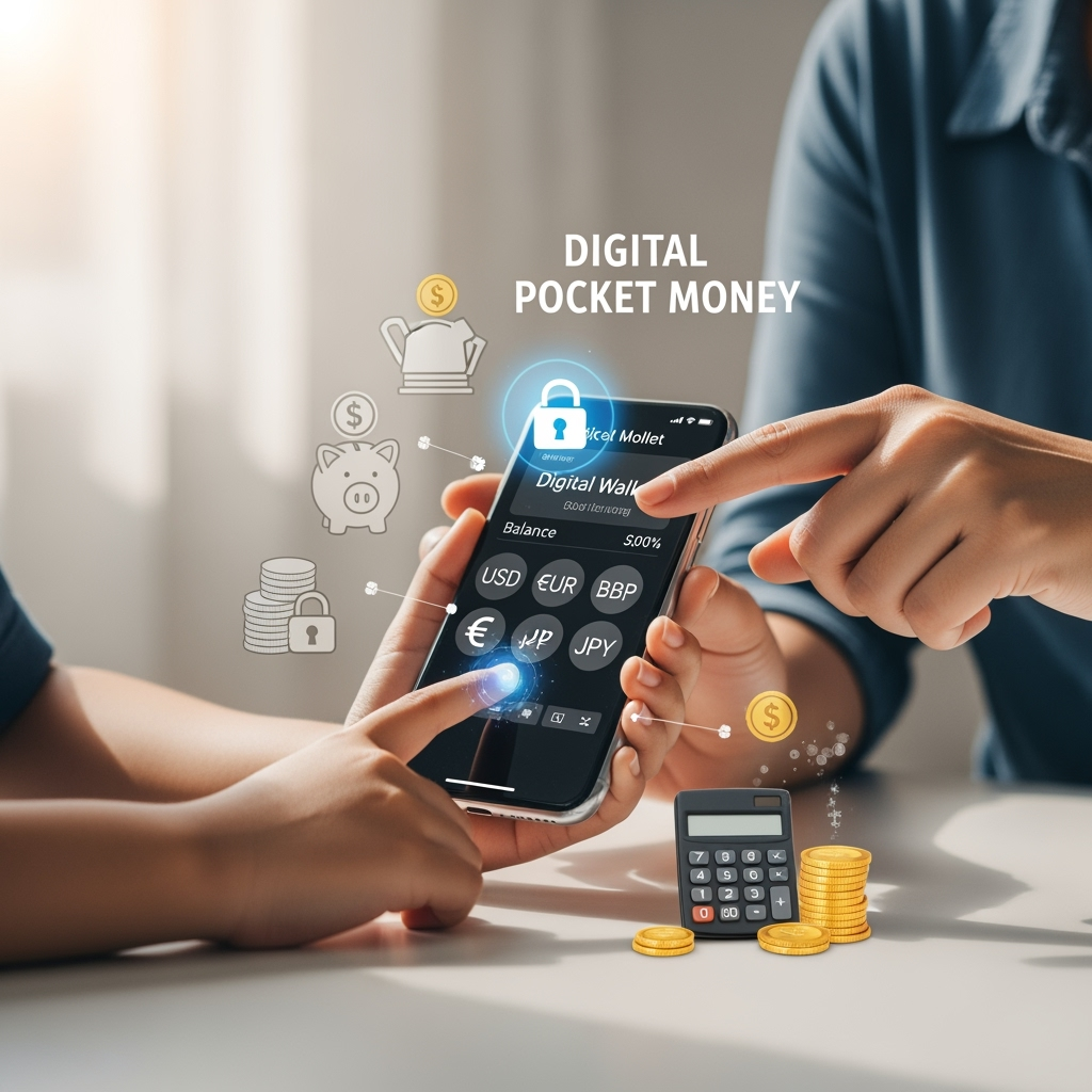 Illustration for: Digital Pocket Money: Safety and Financial Literacy