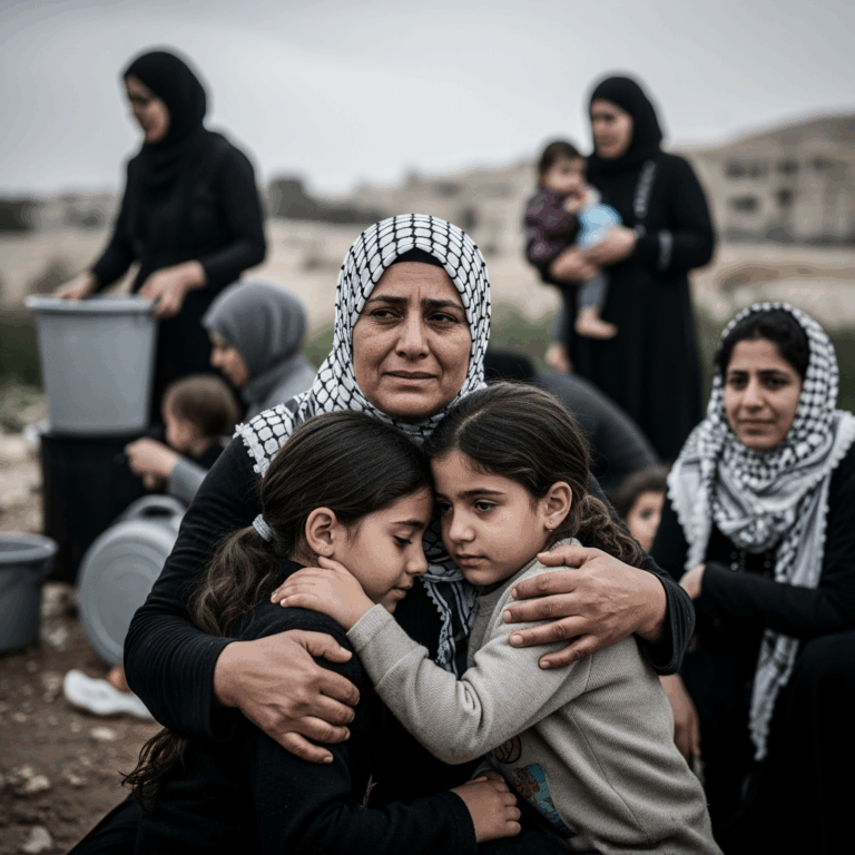 Illustration for: Palestinian Women's Plight Highlighted