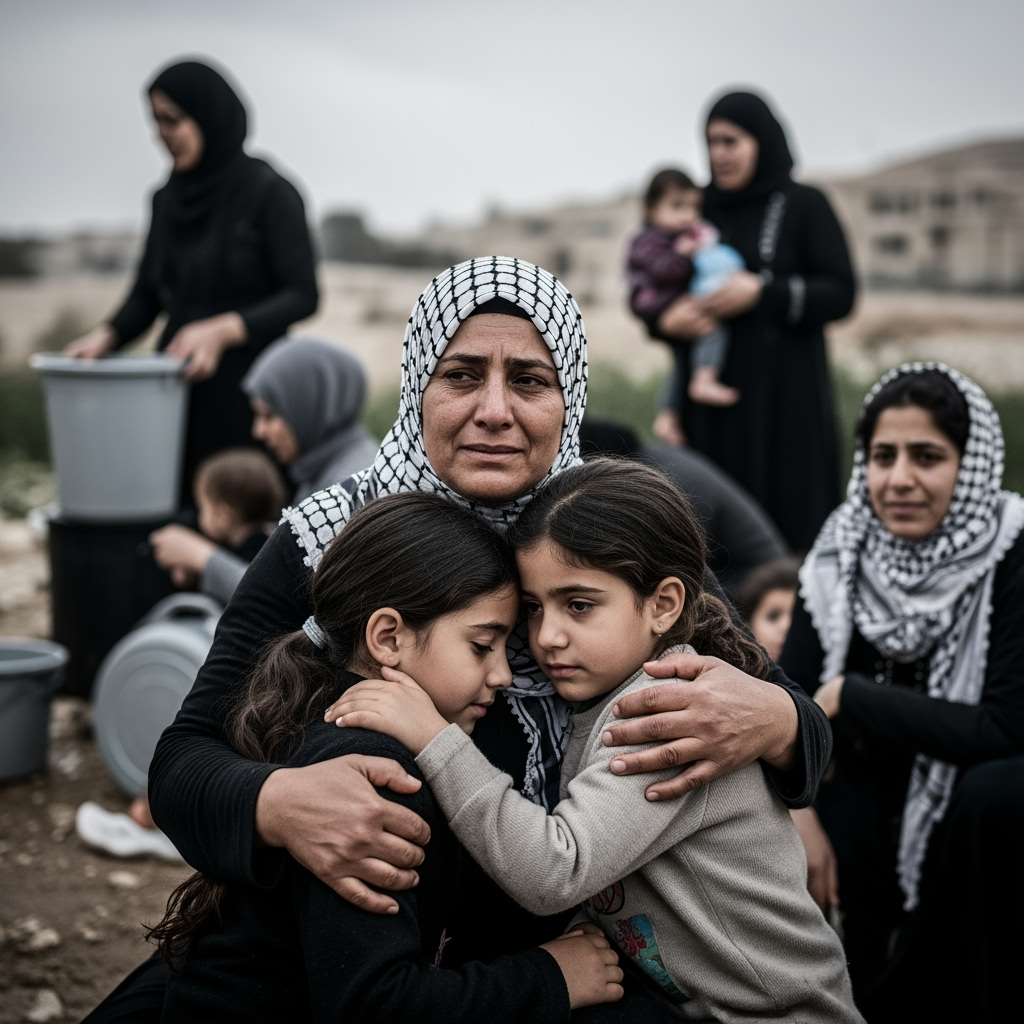 Illustration for: Palestinian Women's Plight Highlighted