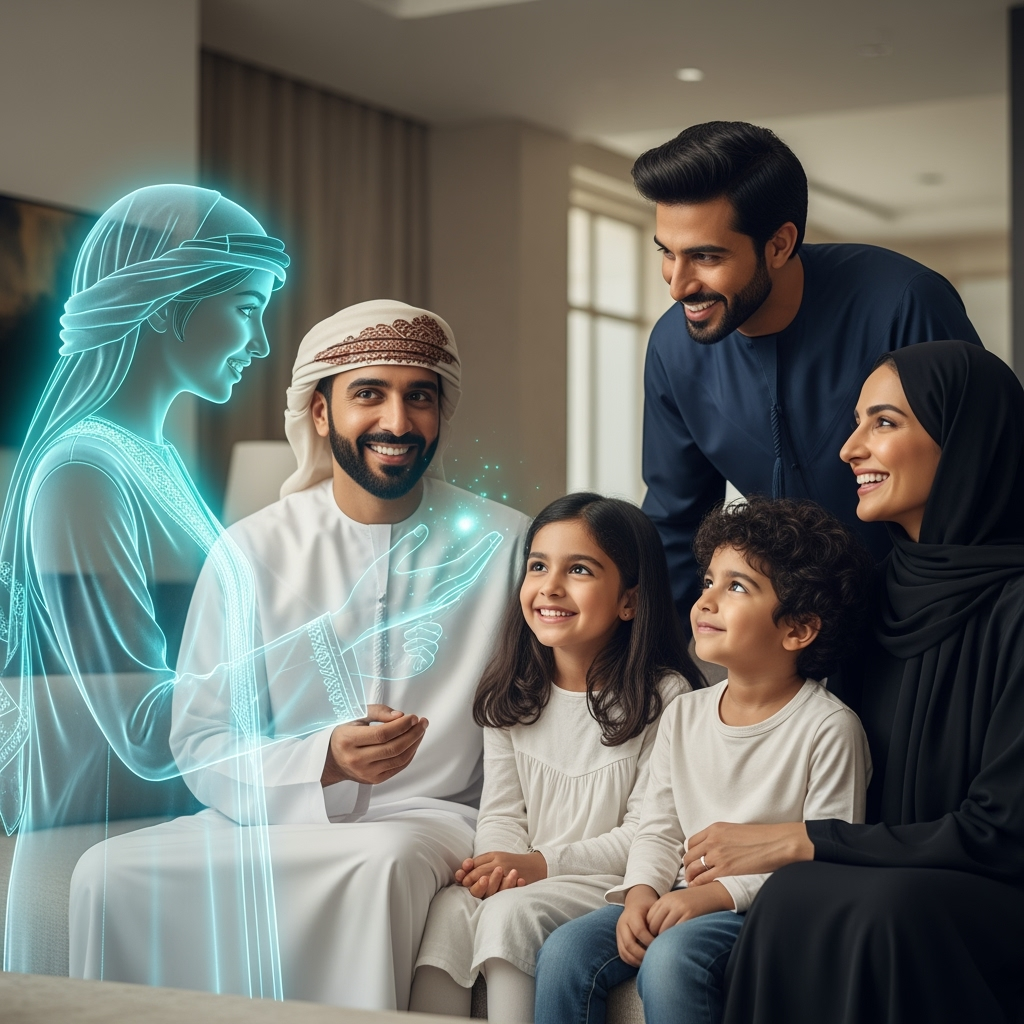 Illustration for: UAE Introduces First Virtual Emirati Family Member