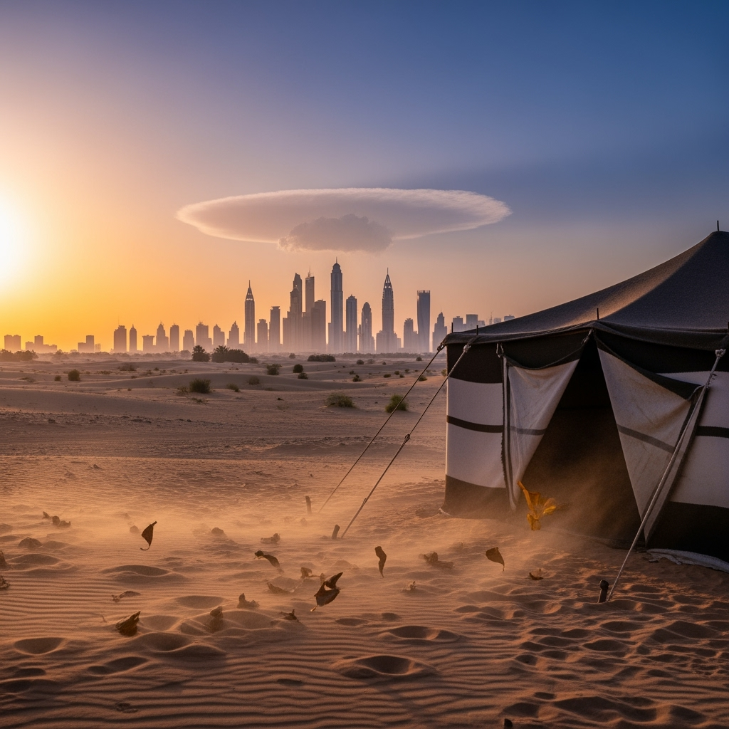 Illustration for: متى ستبدأ النسائم الباردة في الإمارات بعد انتهاء فترة المرزم؟