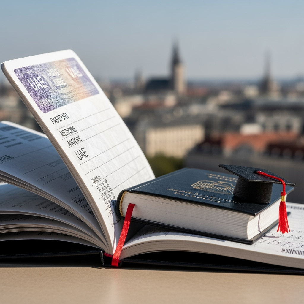 Illustration for: Your Guide to Studying Medicine Abroad from UAE