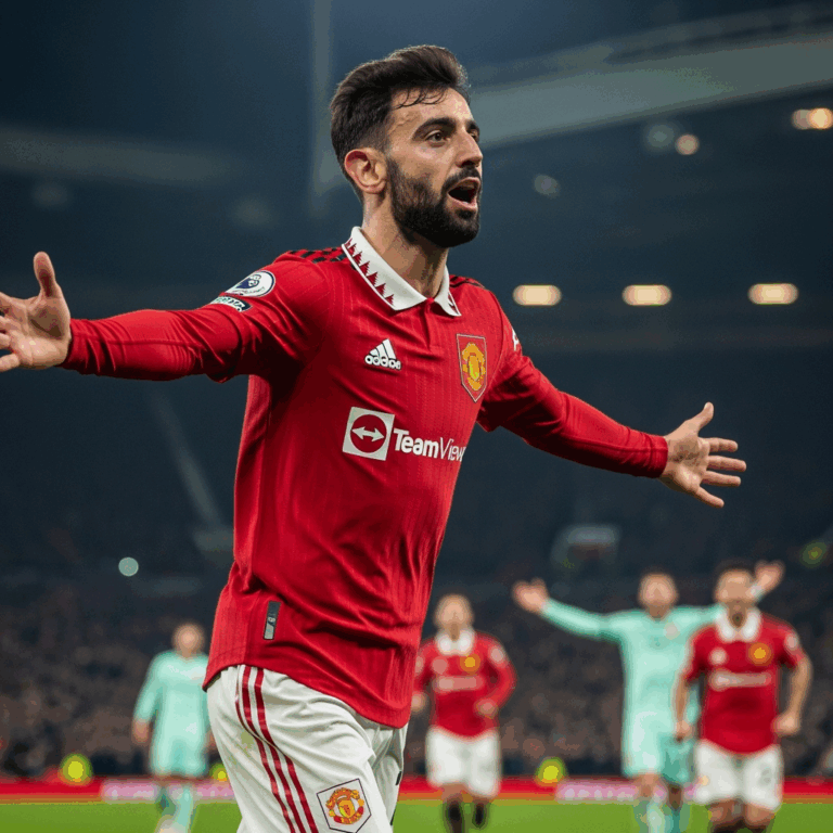 Illustration for: Fernandes' Late Penalty Lifts Man United Over Burnley