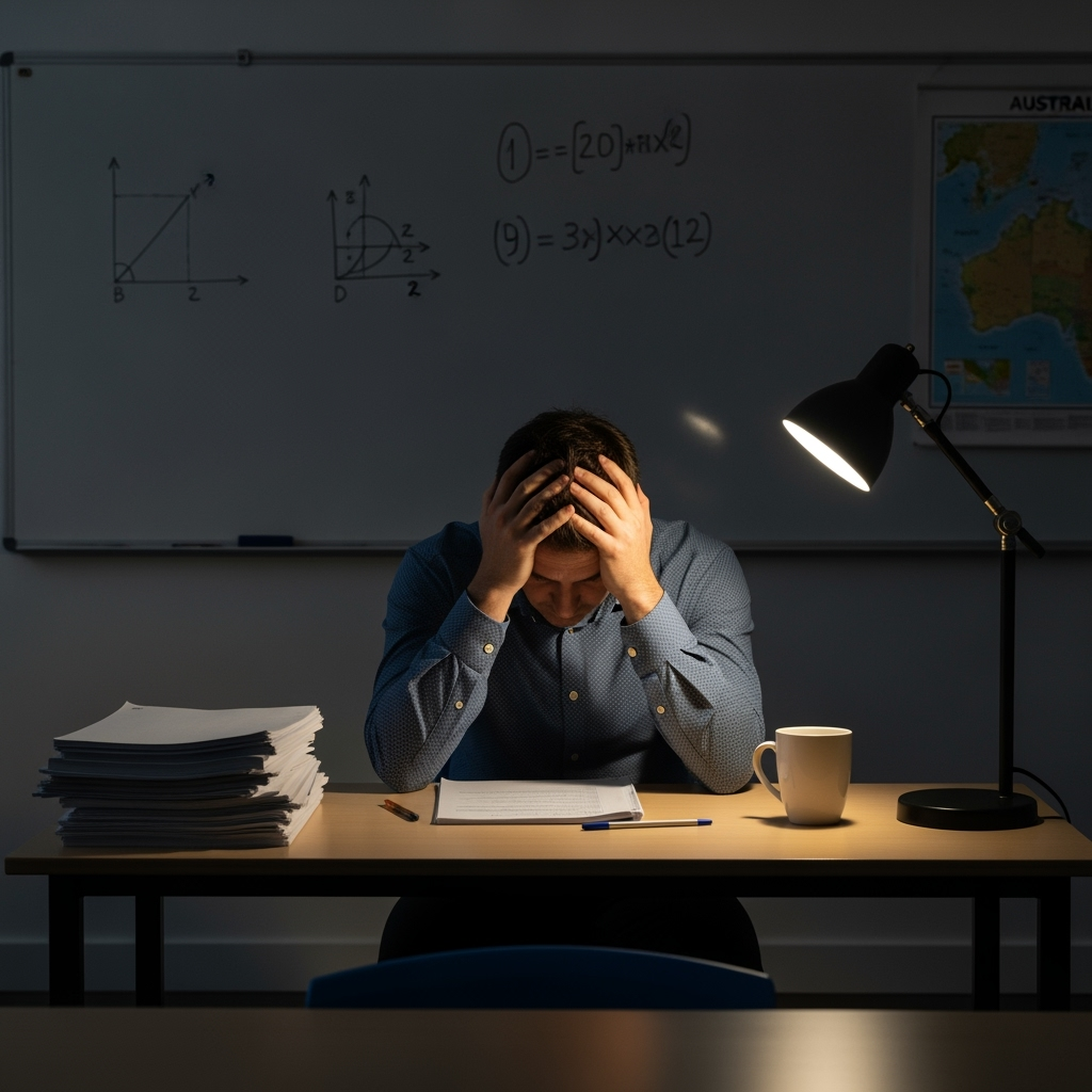 Illustration for: Study Reveals High Depression Rates Among Australian Teachers
