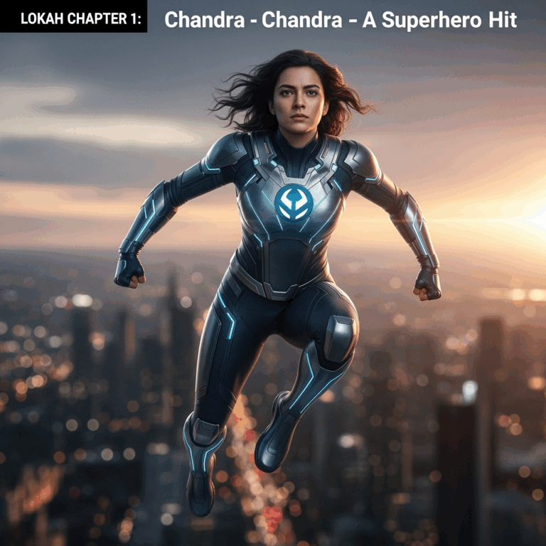 Illustration for: Lokah Chapter 1: Chandra - A Superhero Hit