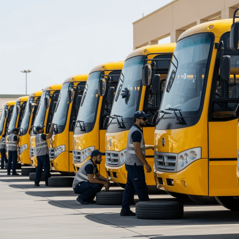 Illustration for: RTA Prepares School Buses for New Academic Year