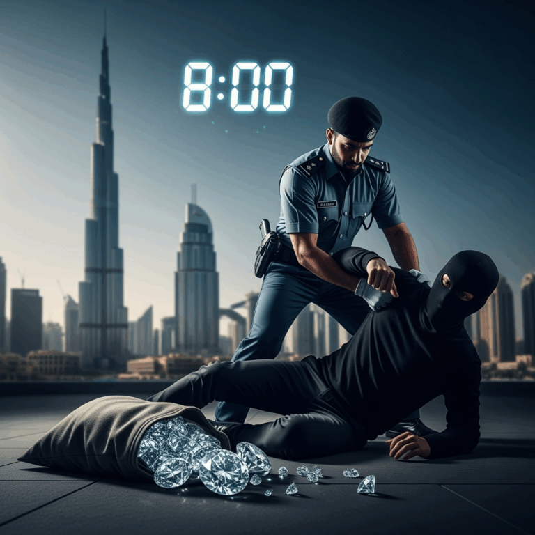 Illustration for: Dubai Police Foil Diamond Heist in 8 Hours