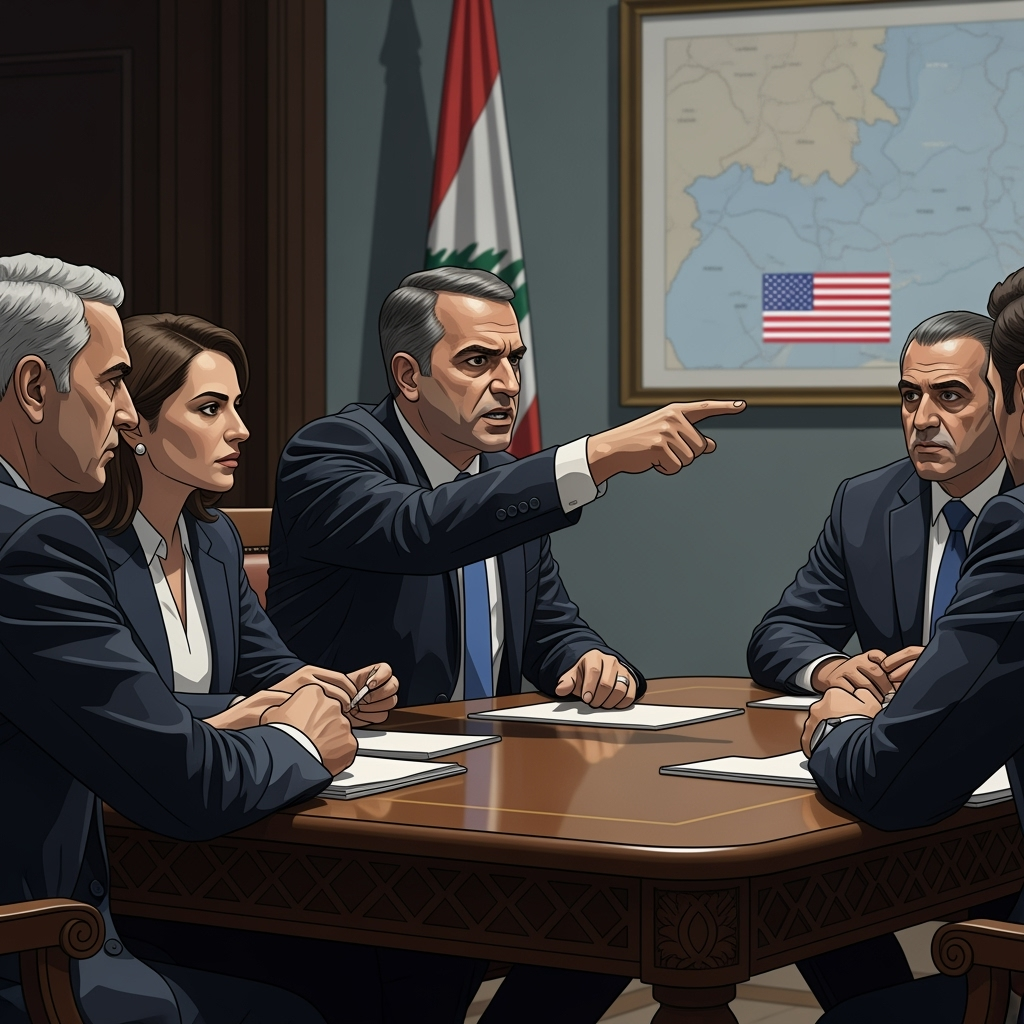 Illustration for: Lebanese Officials Criticize U.S. Dominance