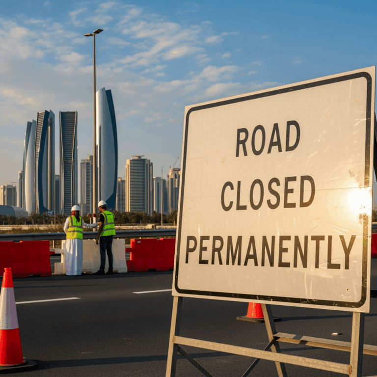 Illustration for: Permanent Road Closure Announced in Abu Dhabi