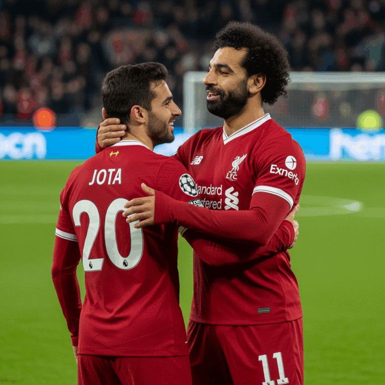 Illustration for: Salah Honors Jota, Sets New Premier League Record