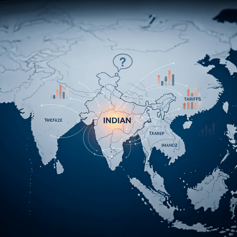 Illustration for: India Considers Rejoining RCEP Amid US Tariffs
