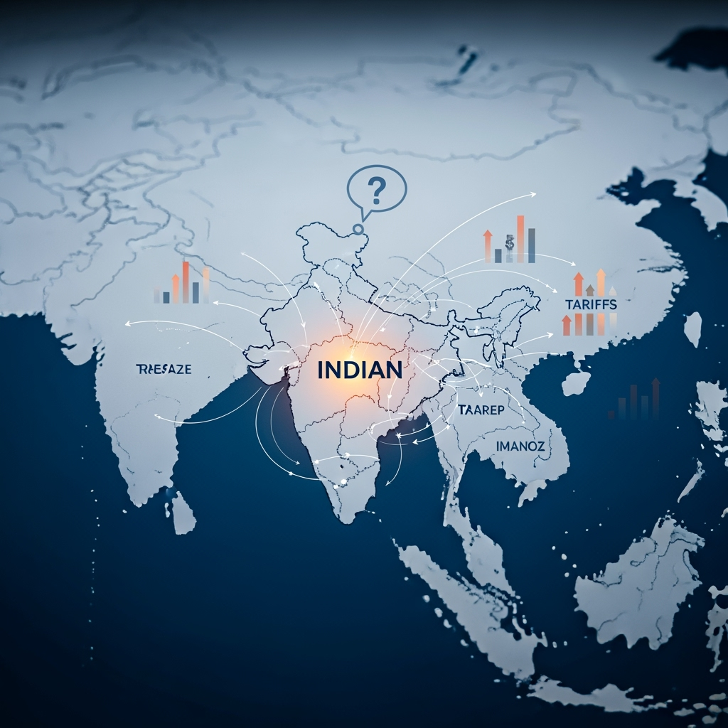 Illustration for: India Considers Rejoining RCEP Amid US Tariffs
