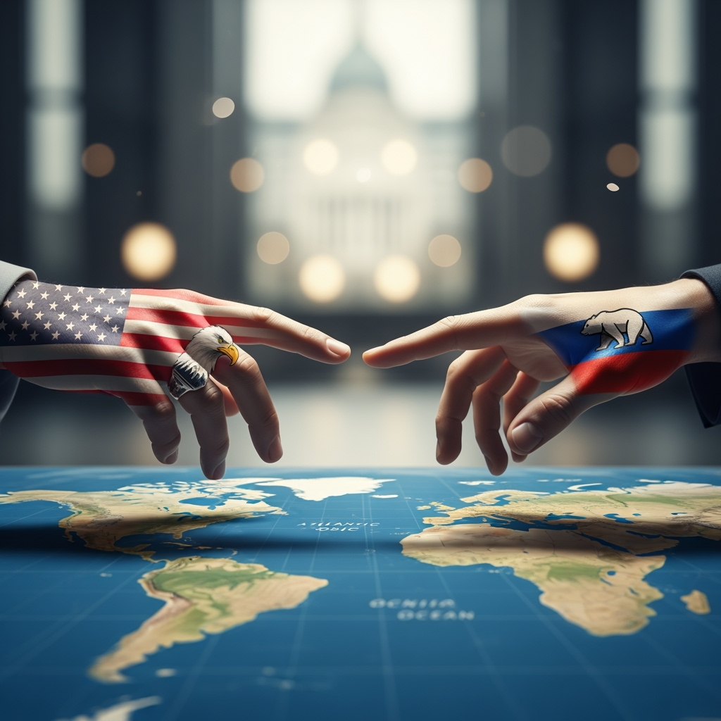 Illustration for: Hopes for US-Russia Meeting Amid Ongoing Conflict