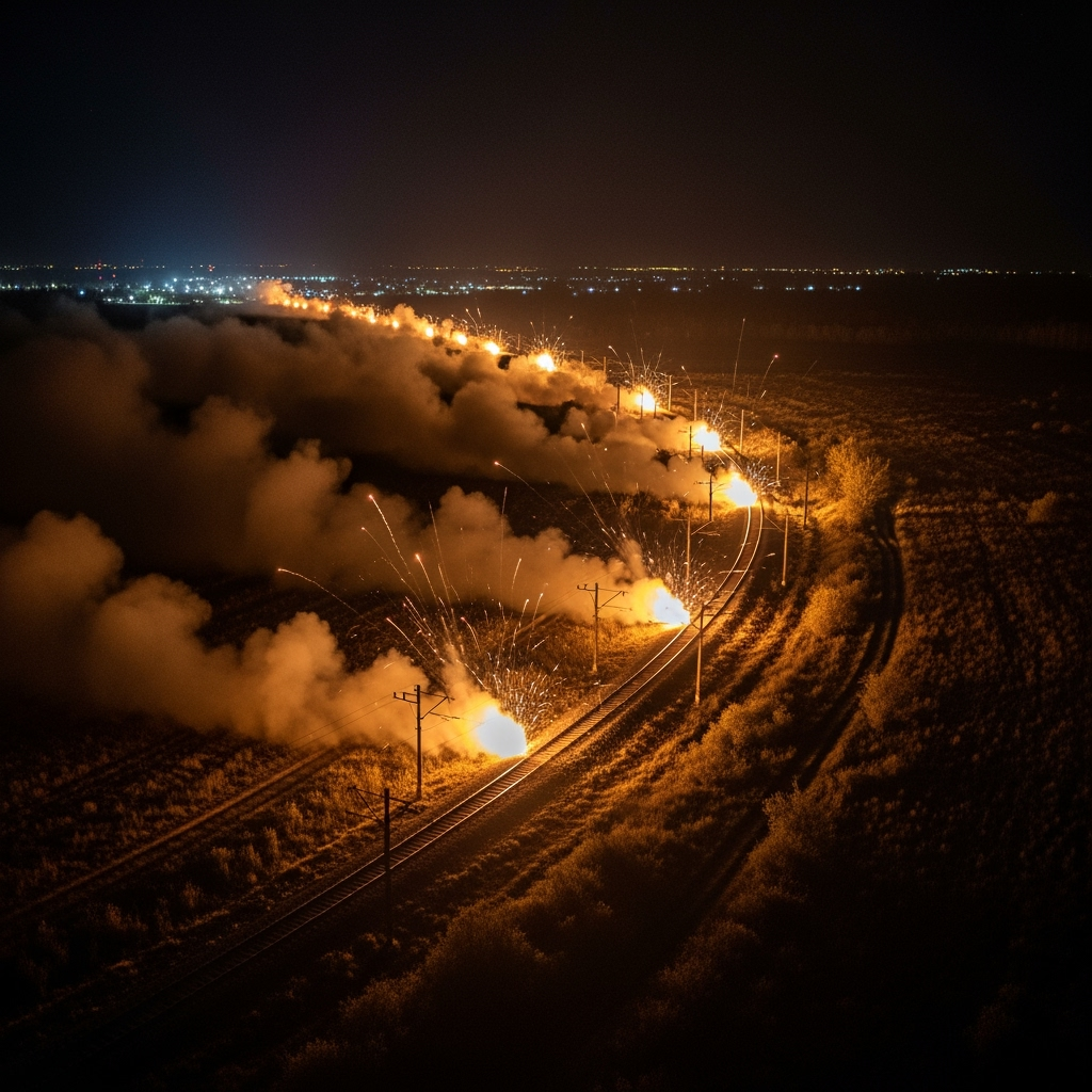 Illustration for: Russian Forces Strike Ukrainian Supply Lines