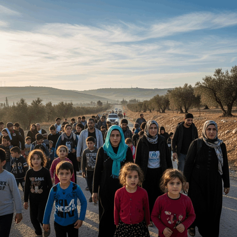 Illustration for: Optimism for Organized Refugee Return from Lebanon