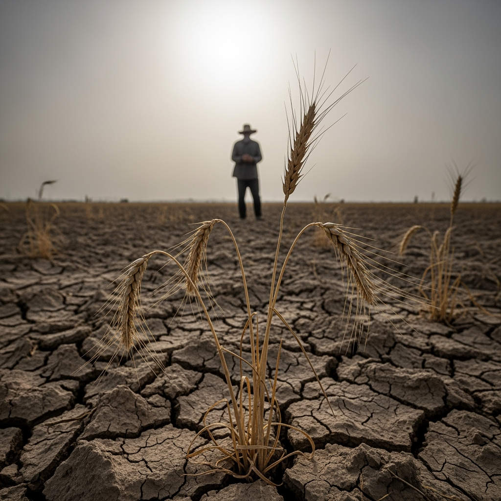 Illustration for: Syria's Looming Wheat Crisis Amid Severe Drought