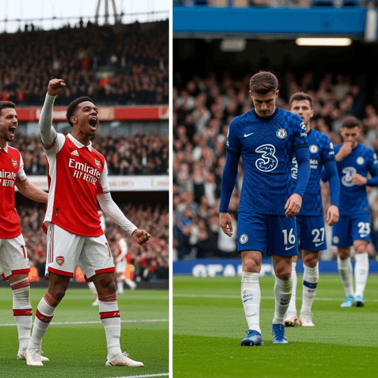 Illustration for: Arsenal Wins, Chelsea Draws in Premier League Start