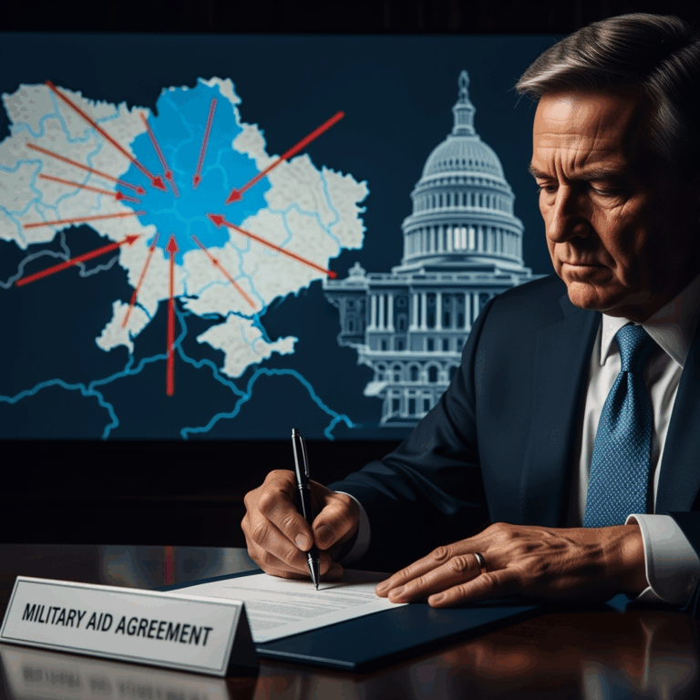 Illustration for: US Approves Military Aid to Ukraine Amid Rising Tensions