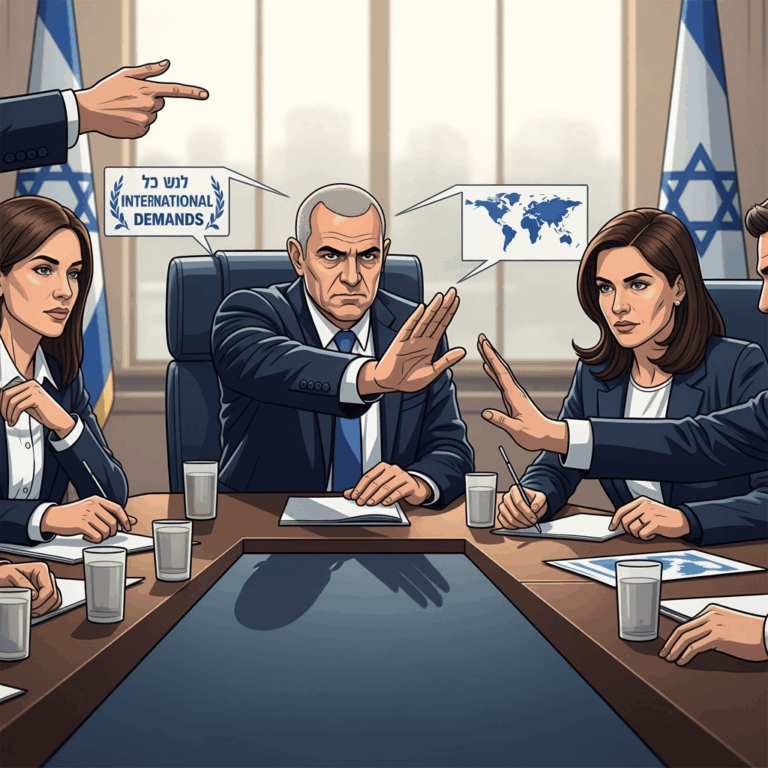Illustration for: Israeli Ministers Reject International Demands