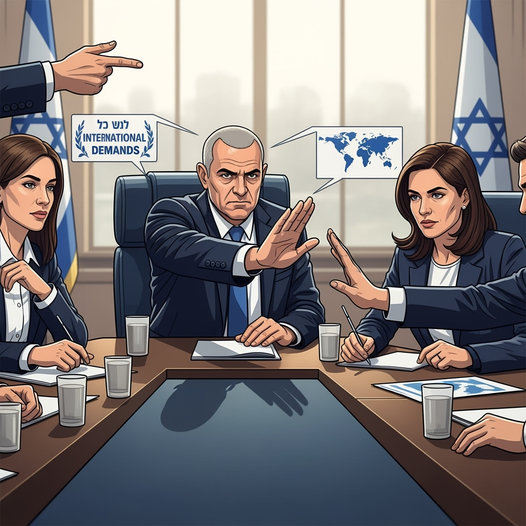 Illustration for: Israeli Ministers Reject International Demands
