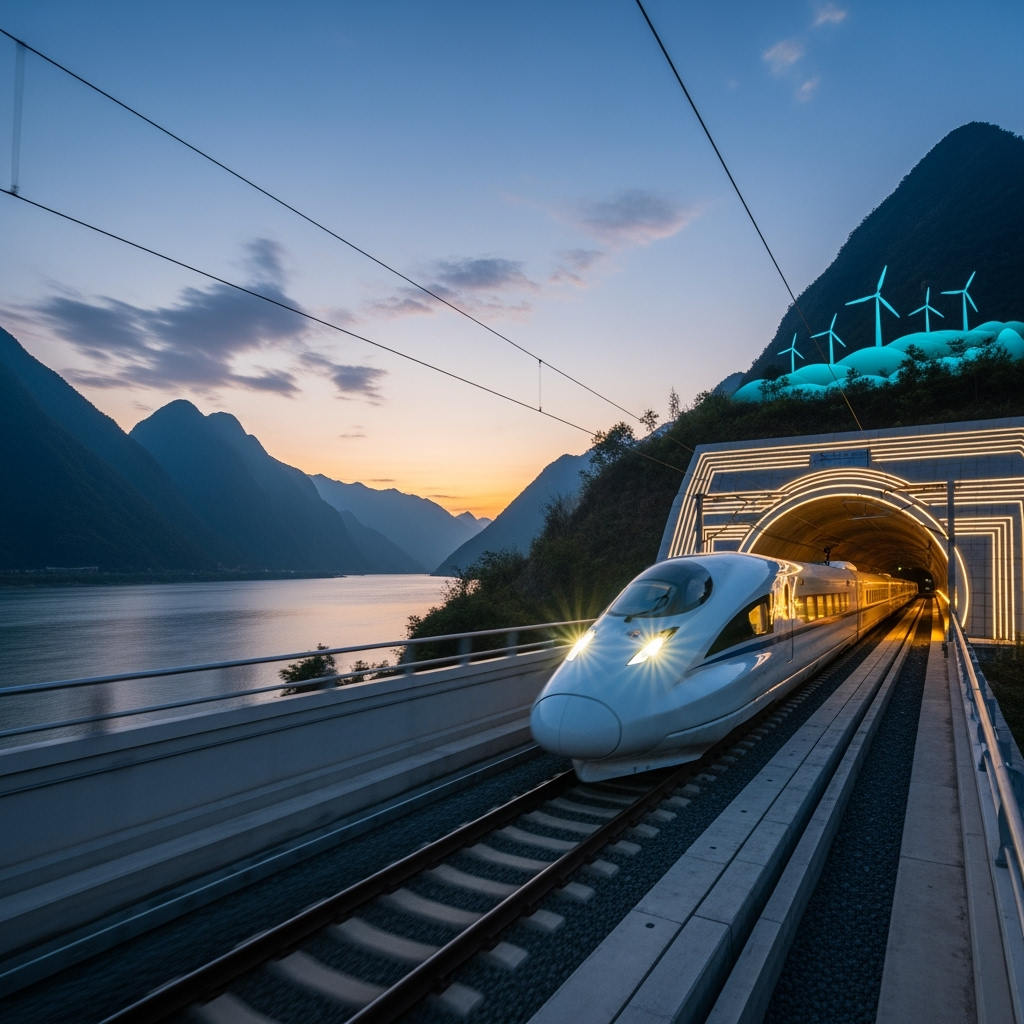 Illustration for: China's High-Speed Trains Reach New Milestones