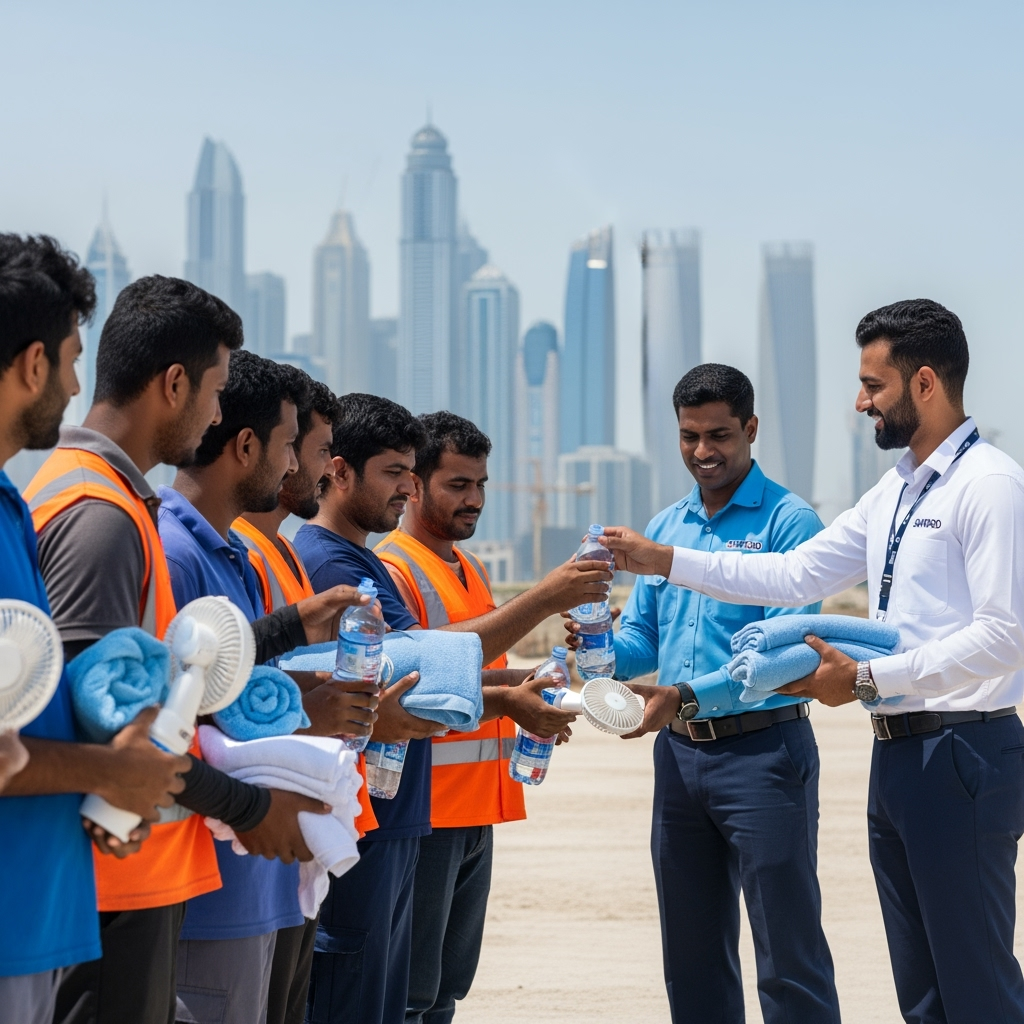 Illustration for: Sanford's Summer Relief for UAE Labourers
