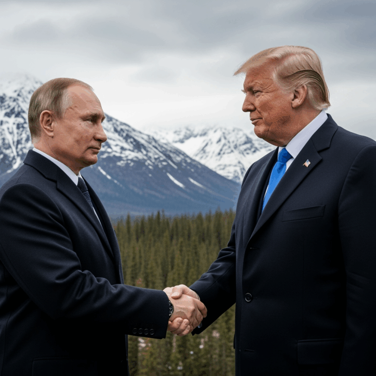 Illustration for: Putin-Trump Summit in Alaska Scheduled