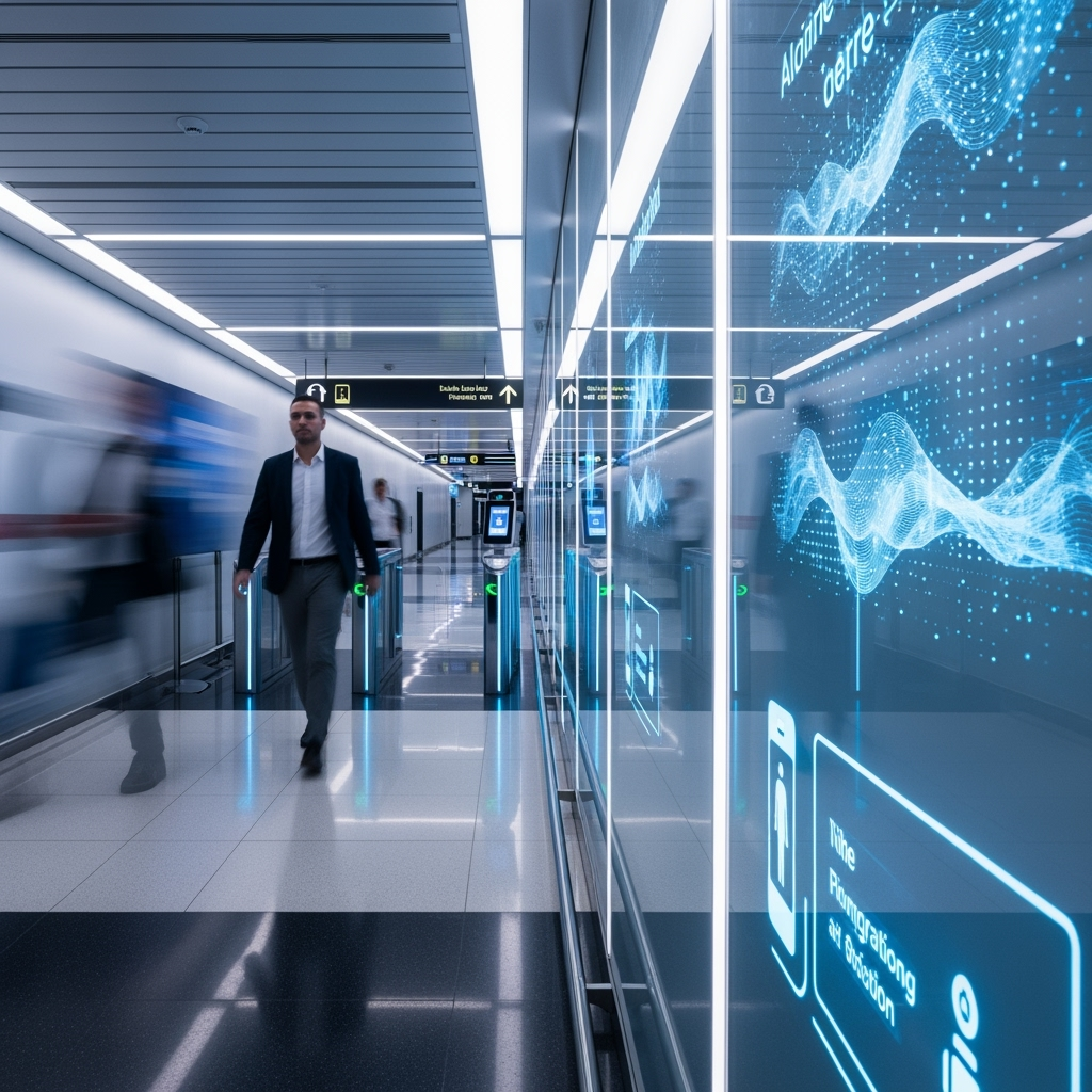 Illustration for: Dubai Airport Unveils AI-Powered Immigration Corridor