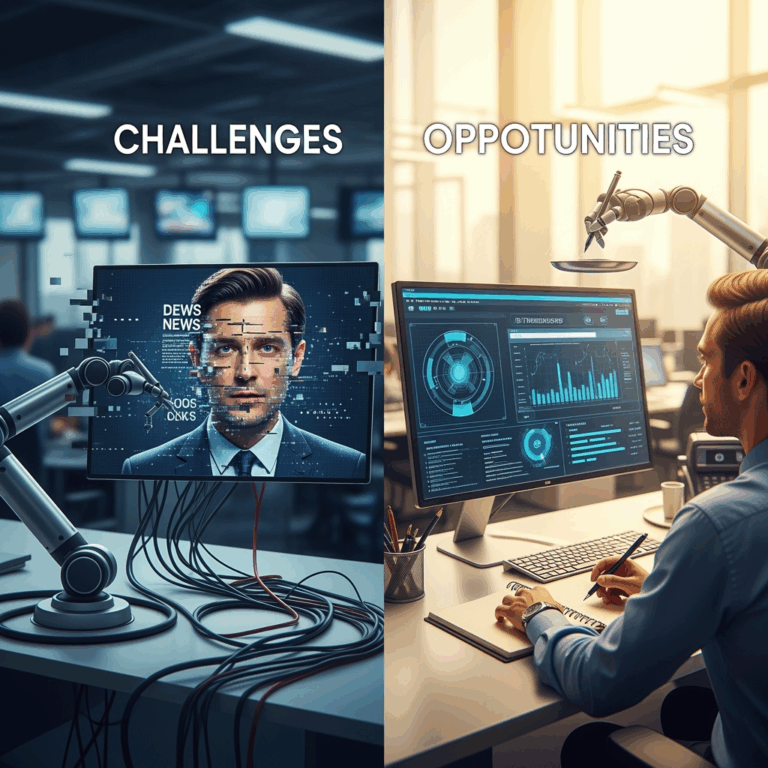 Illustration for: AI in Media: Challenges and Opportunities