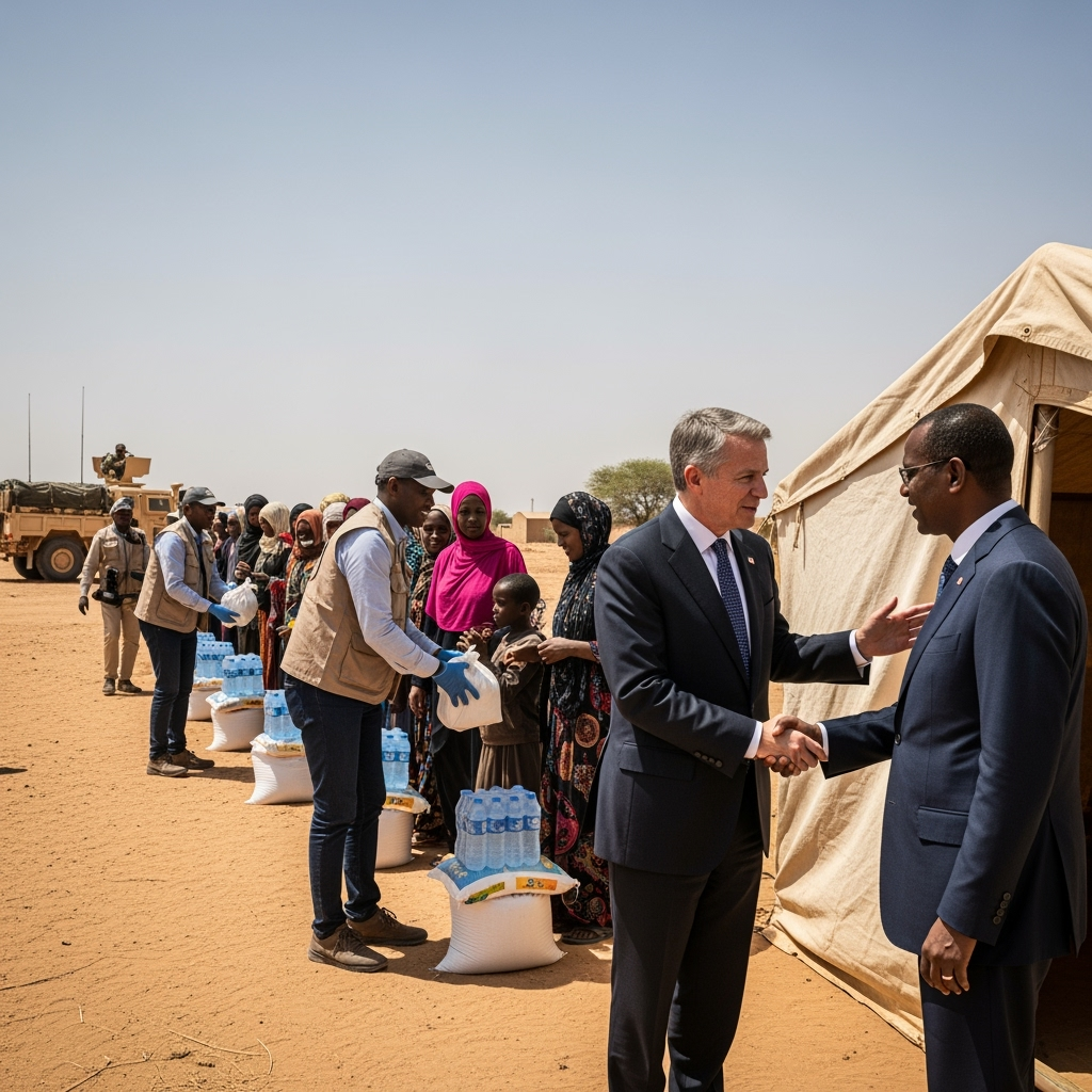 Illustration for: Sudan Crisis: US Mediation and Humanitarian Challenges