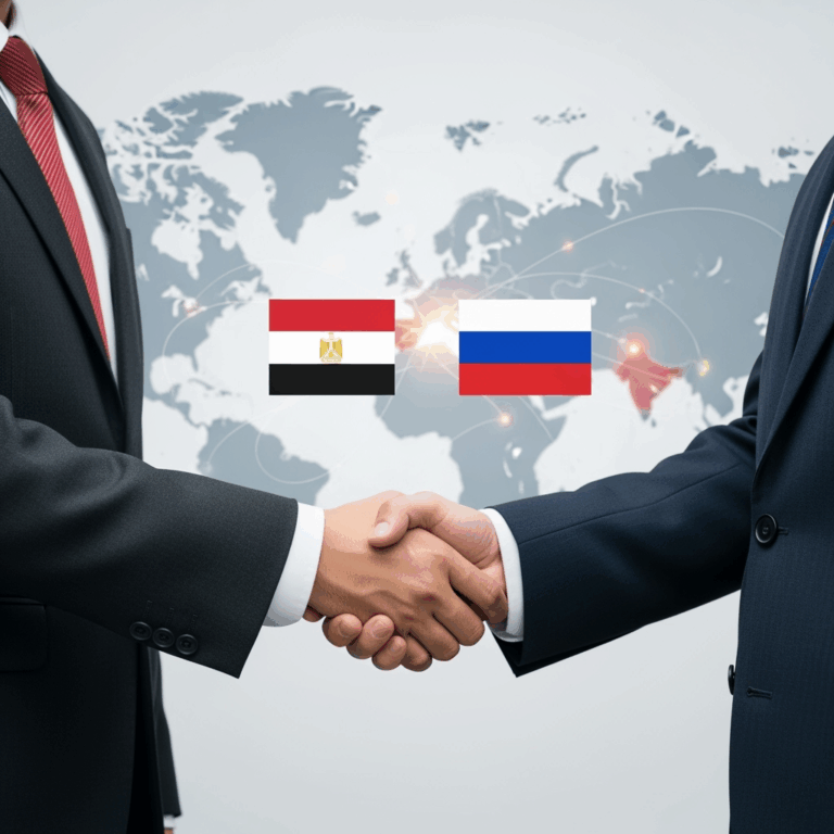 Illustration for: Egypt-Russia Relations Strengthen Amid Global Shifts