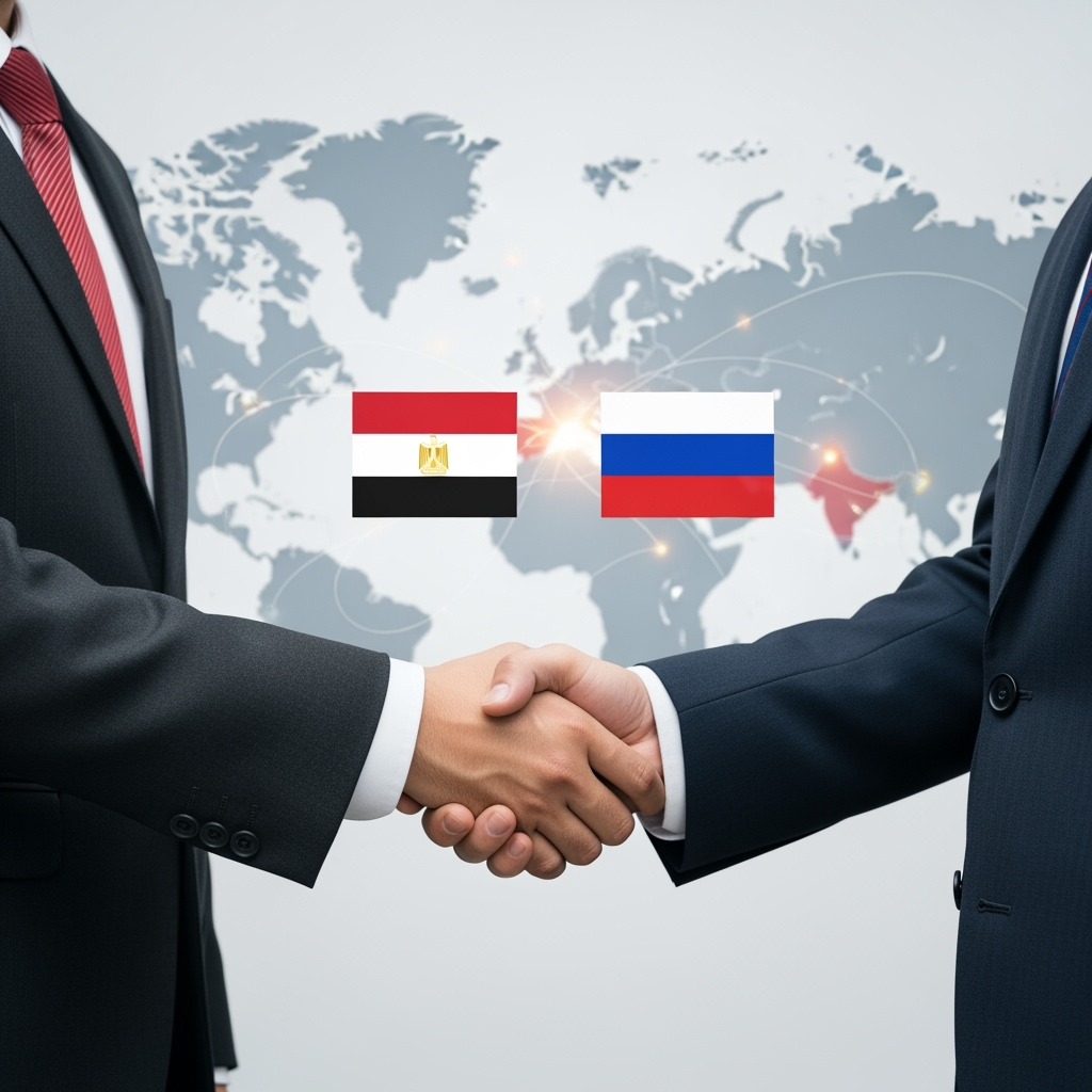 Illustration for: Egypt-Russia Relations Strengthen Amid Global Shifts