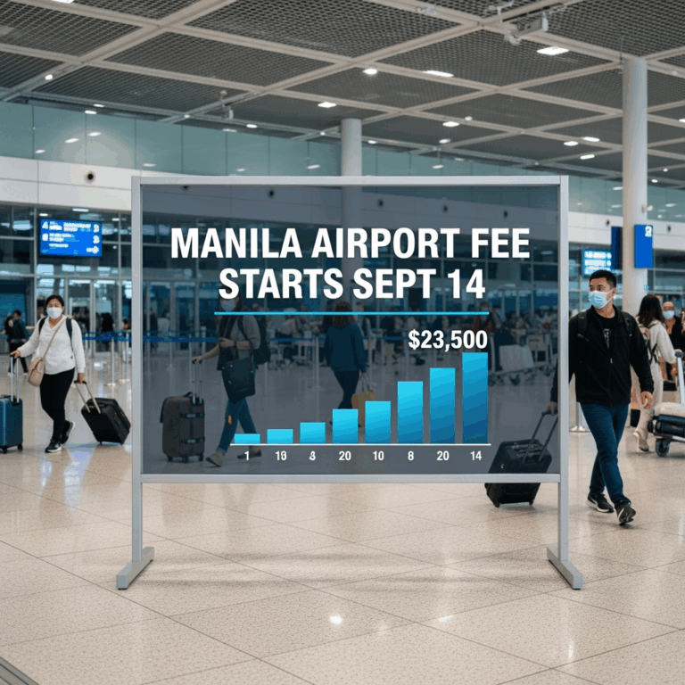 Illustration for: Airport Fee Hike in Manila Starts September 14