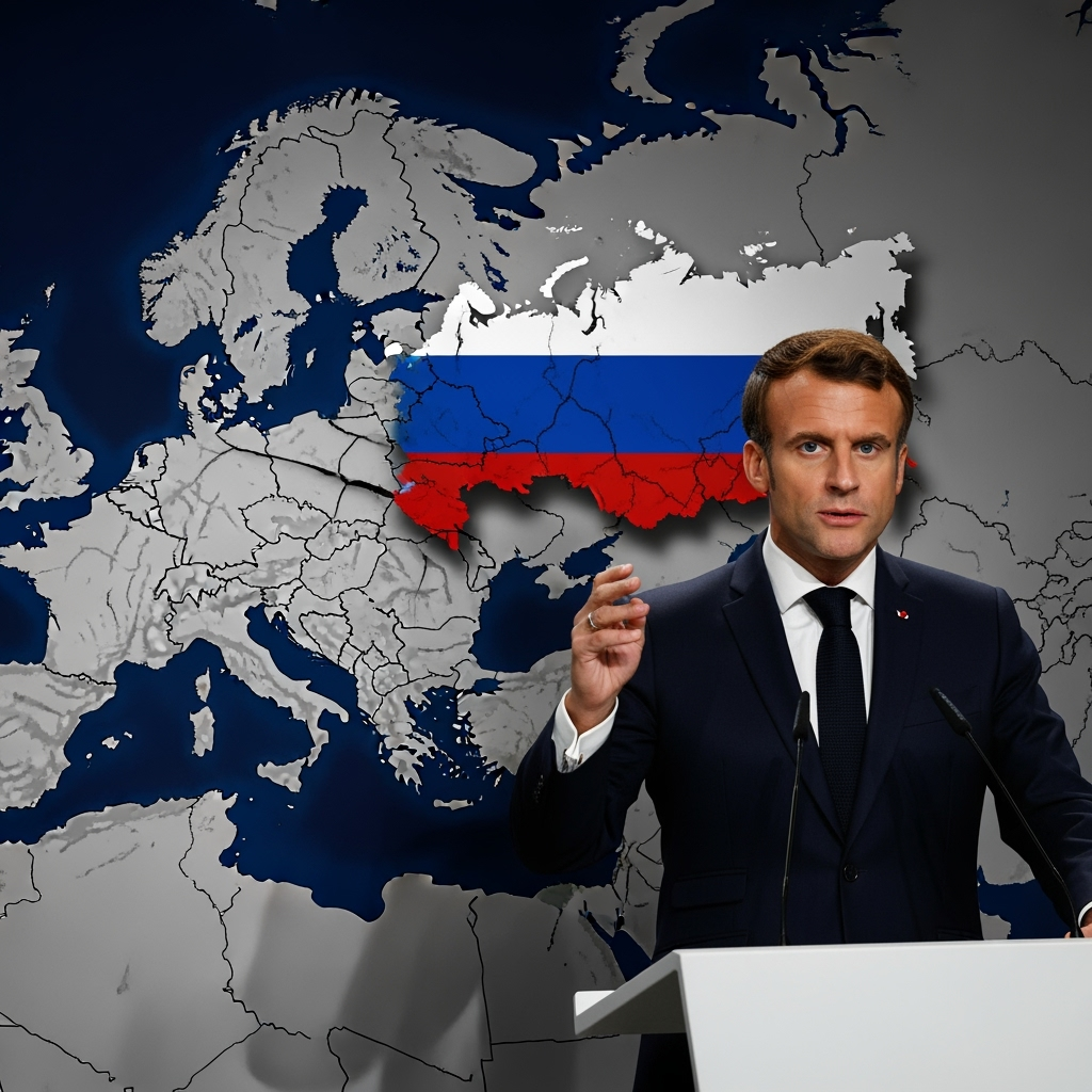 Illustration for: Macron Urges More Sanctions on Russia for Peace