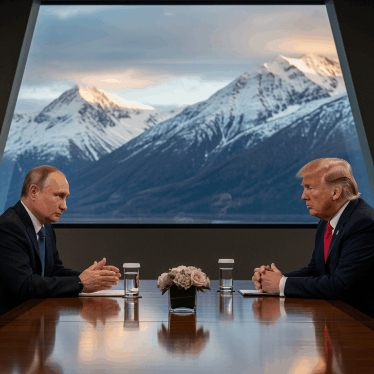 Illustration for: Putin-Trump Summit in Alaska: Key Discussions