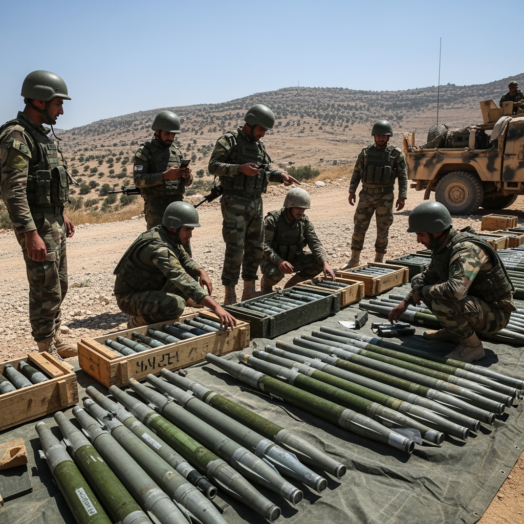 Illustration for: Syrian Forces Seize Rocket Shipment Near Lebanon