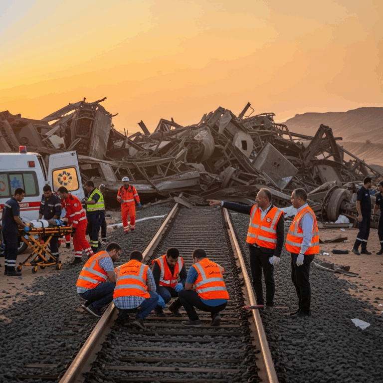 Illustration for: Tragic Train Accident in Egypt: Investigation and Response