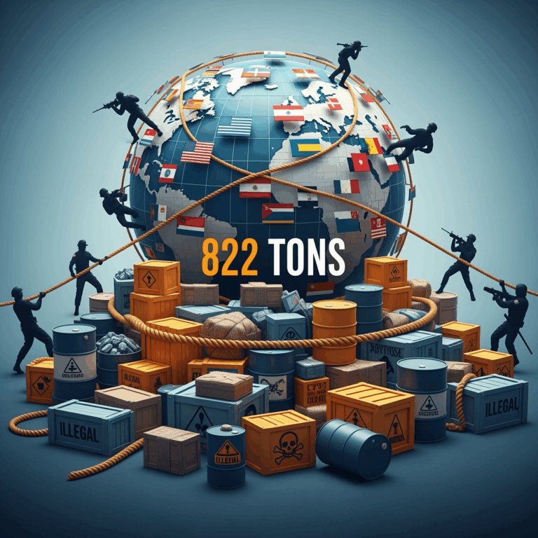 Illustration for: Global Alliance Seizes 822 Tons of Drugs