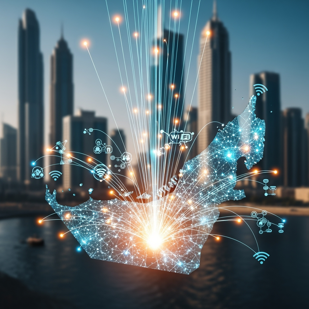 Illustration for: الإمارات تحقق اتصال إنترنت 100% لجميع السكان