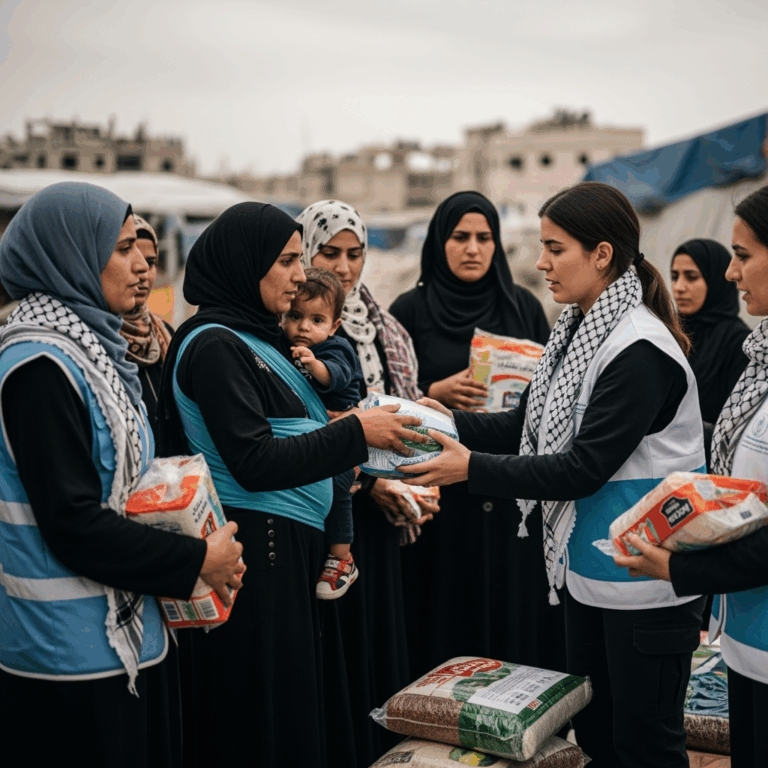 Illustration for: Relief Plan for Palestinian Women Amid Gaza Crisis