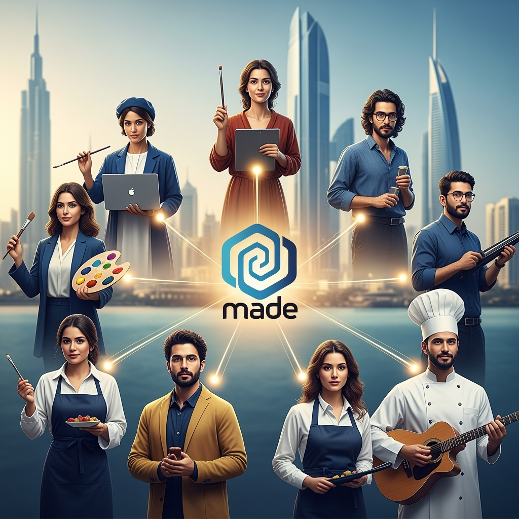 Illustration for: منصة MADE: ربط المواهب بدون عمولات في الإمارات