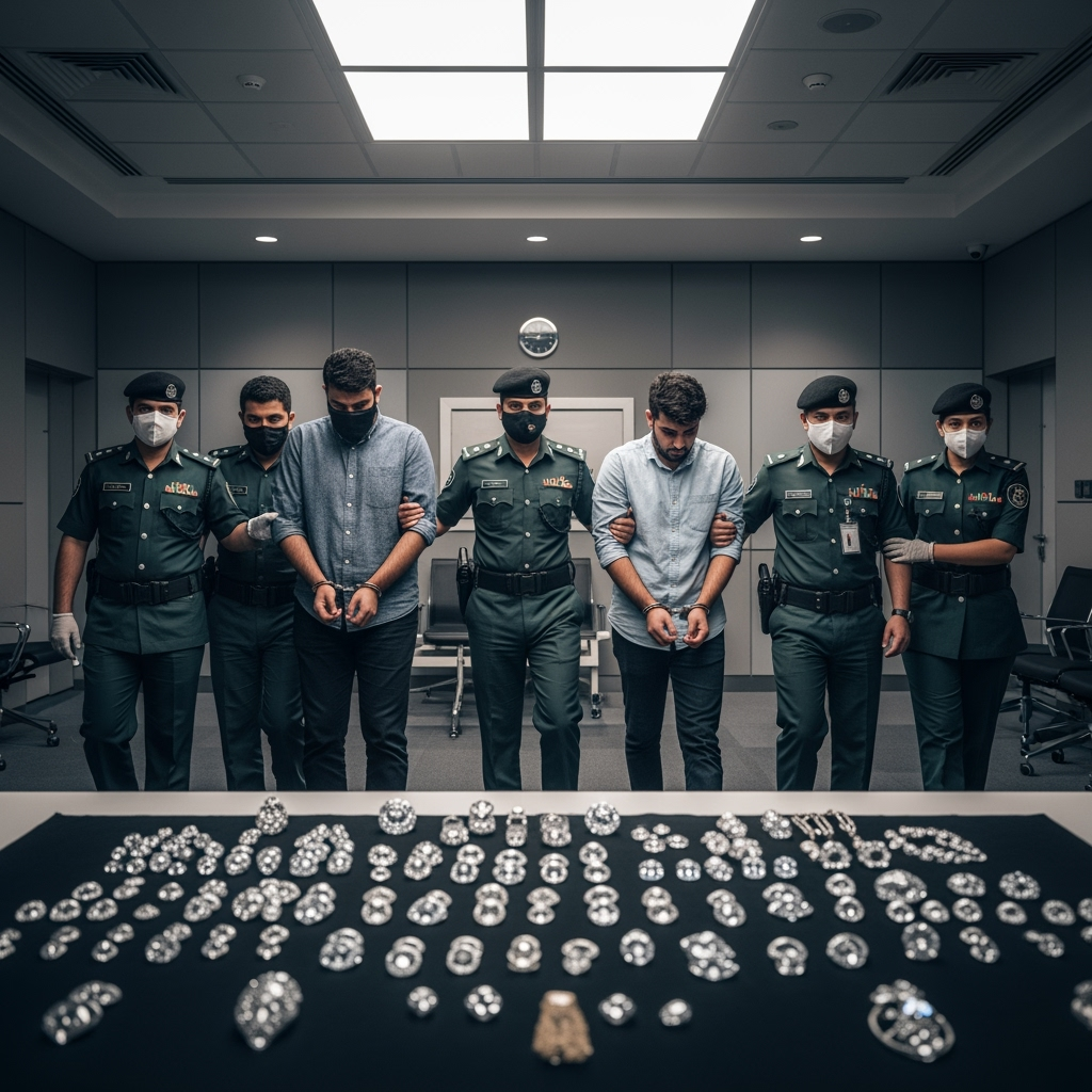 Illustration for: Dubai Police Arrests Gang for Diamond Heist