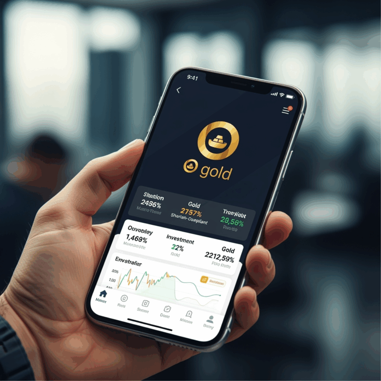 Illustration for: O Gold: Shariah-Compliant Gold Investment App