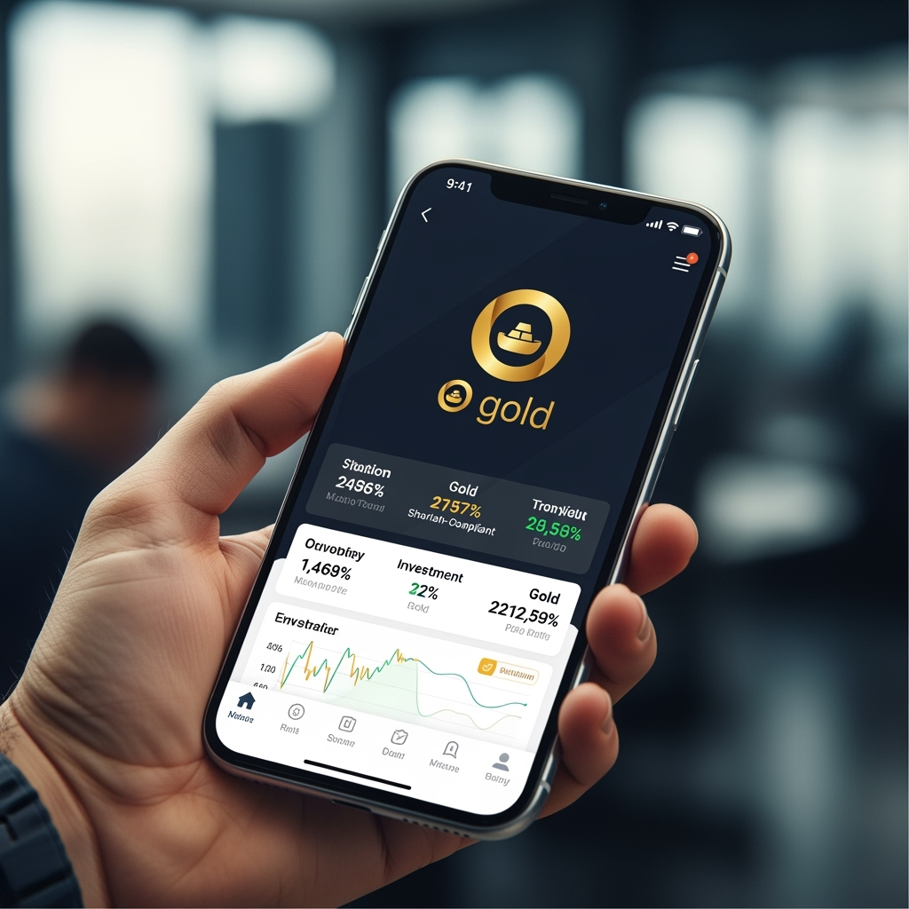 Illustration for: O Gold: Shariah-Compliant Gold Investment App