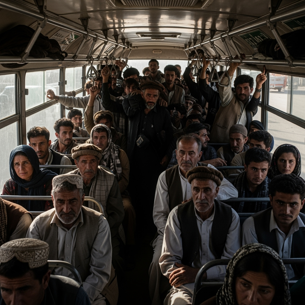 Illustration for: 60 Dead in Herat Bus Fire Accident
