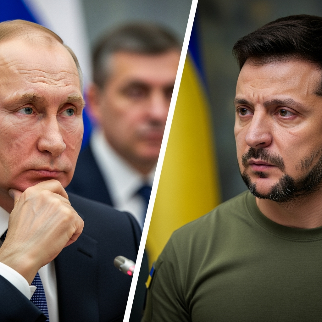 Illustration for: Putin Open to Meeting with Zelensky