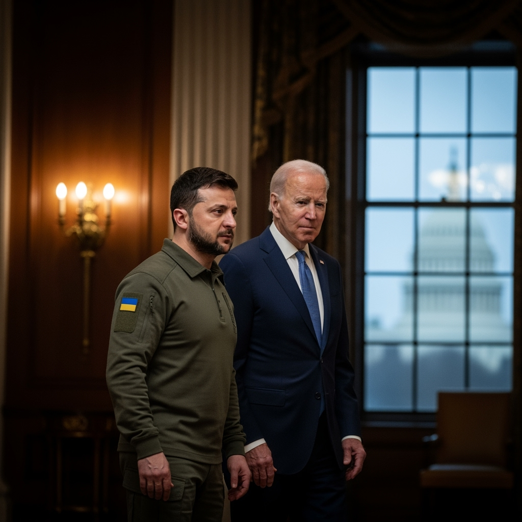 Illustration for: Zelensky Seeks Peace in Washington Talks